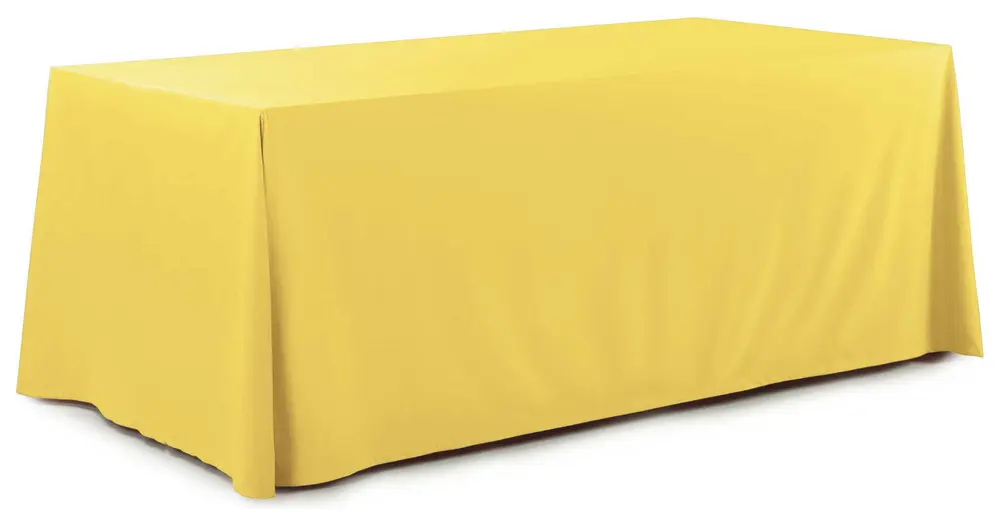 Скатерть прямая широкая бархатная желтая - Фото основное 1
