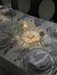 Скатерть прямая широкая бархатная молочная - Фото миниатюра 2