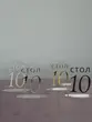 Номерки для столов 1-10 прозрачные с черным - Фото миниатюра 3