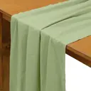 Раннер льняной холодный зеленый