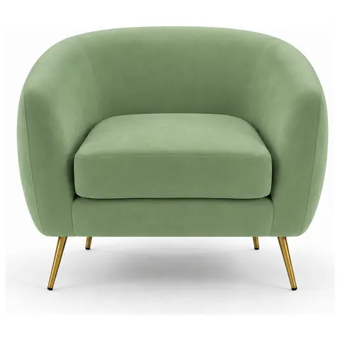 Кресло Моссо пыльно-шалфейный бархат   - Фото 1