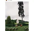 Пуф «Круг» золотой, мшистый бархат - Фото миниатюра 2