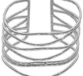 Кольцо для салфетки «Анитра» серебряное - Фото миниатюра 1